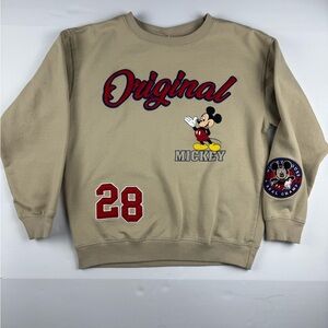 Disney Original Mickey Mouse Tan Crewneck Sweater